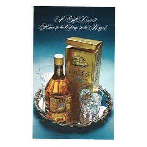 Cutty 12 Scotch Whiskey 1980s Vintage Print Ad 9 inch Tall